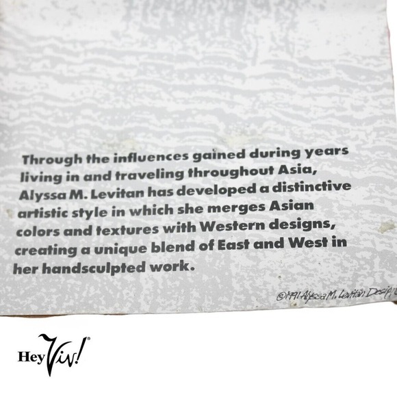 Vintage Alyssa Levitan Handcrafted Origami Clip On Tassel Earrings 1991 on Card - Picture 5 of 7